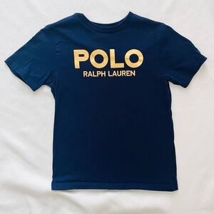 Polo by Ralph Lauren KIDS navy Blue and Gold Short Sleeve Tee 8